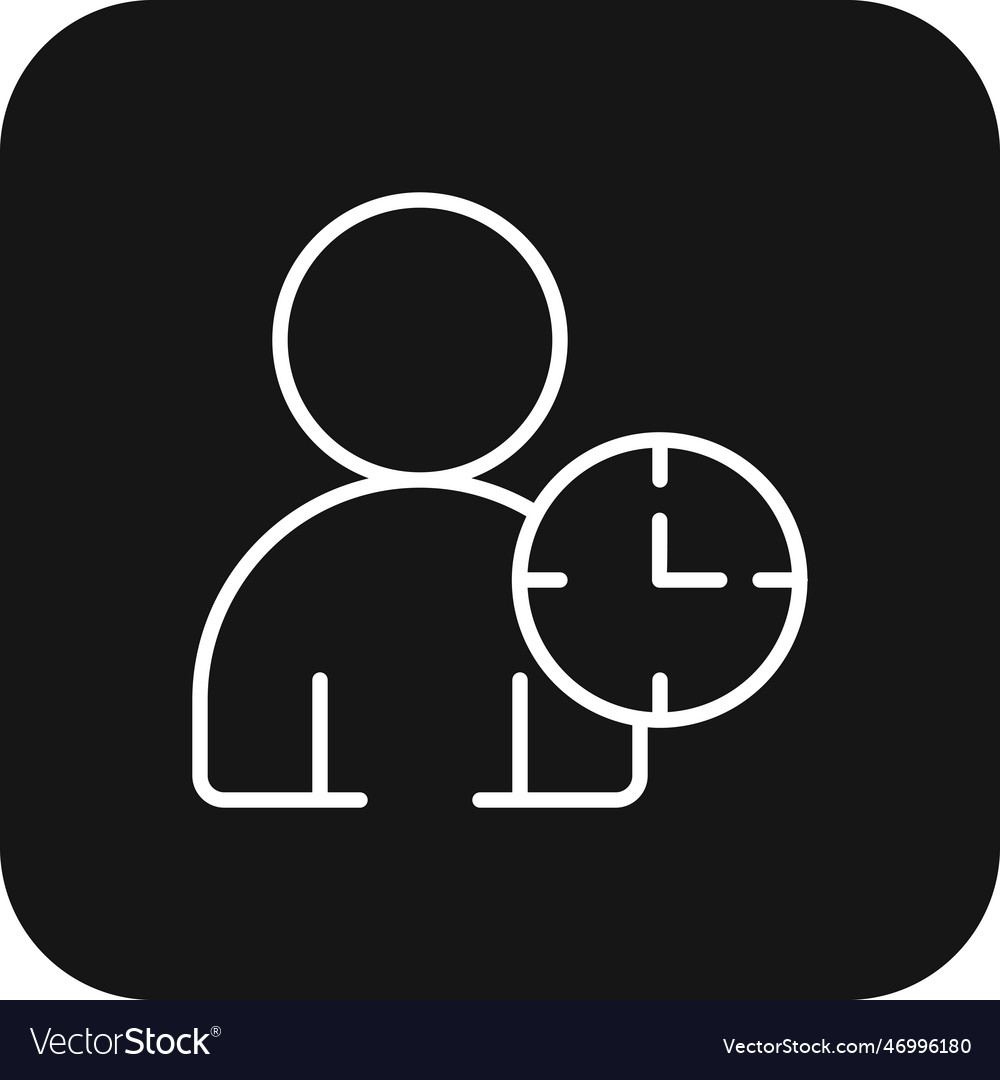 Person hour business people icon with black