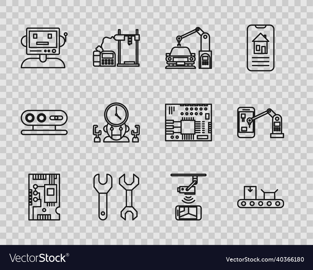 Set line electronic computer components