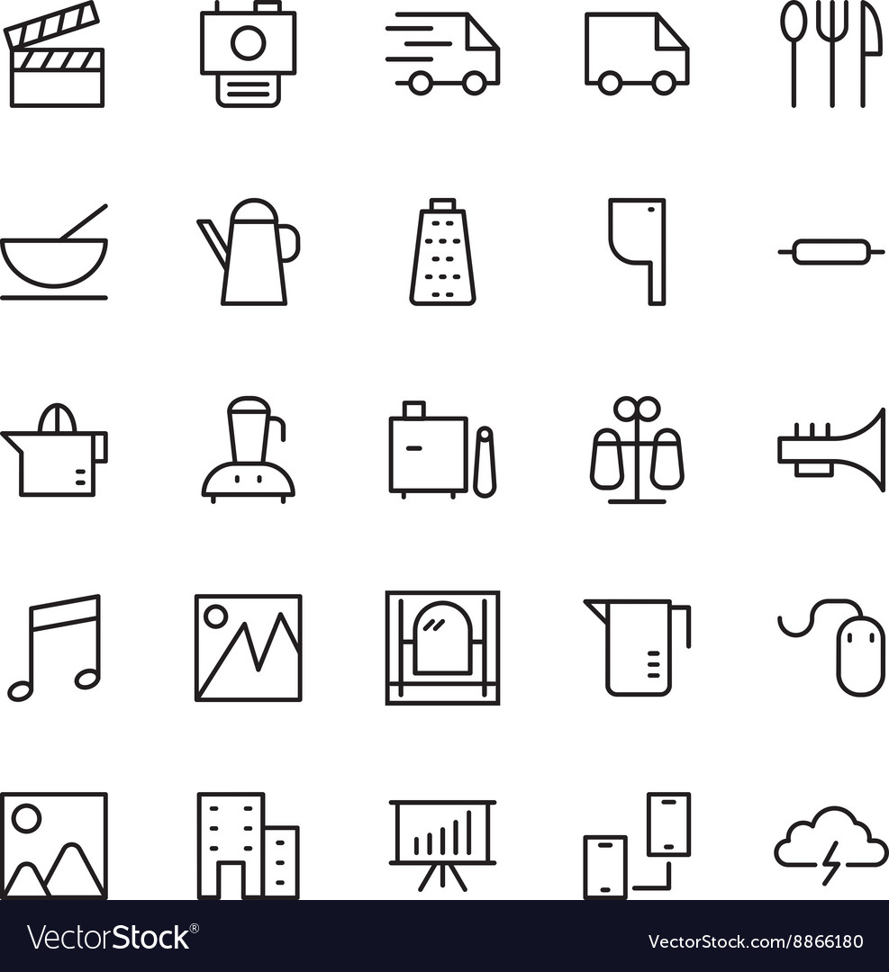 Web and user interface outline icons 4