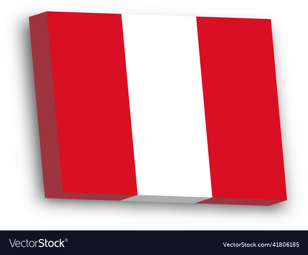 3d Flagge von peru