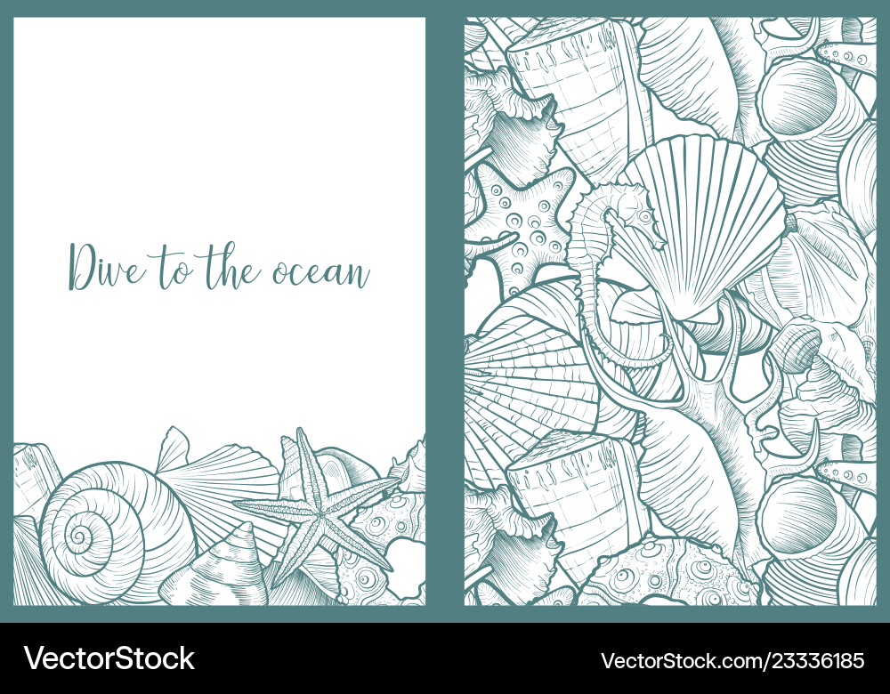 Backgrounds with seashells Royalty Free Vector Image