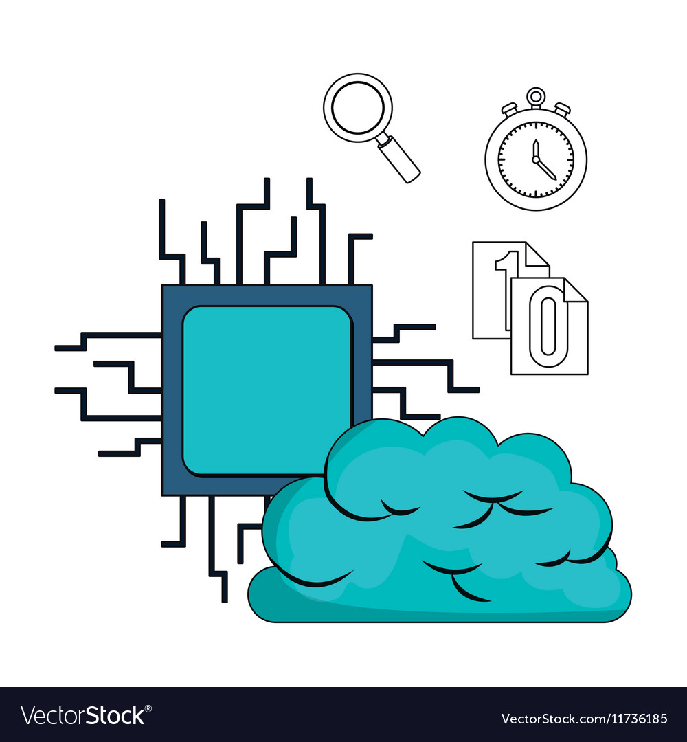 Big data related icons image