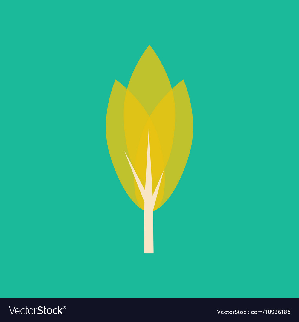 Flat with shadow icon and mobile application tree