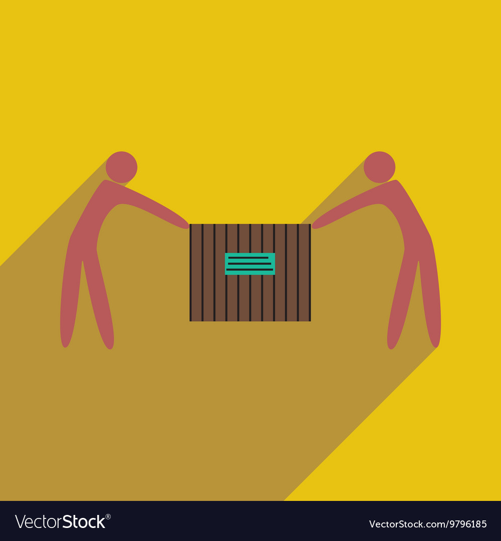 Flat with shadow icon and mobile application