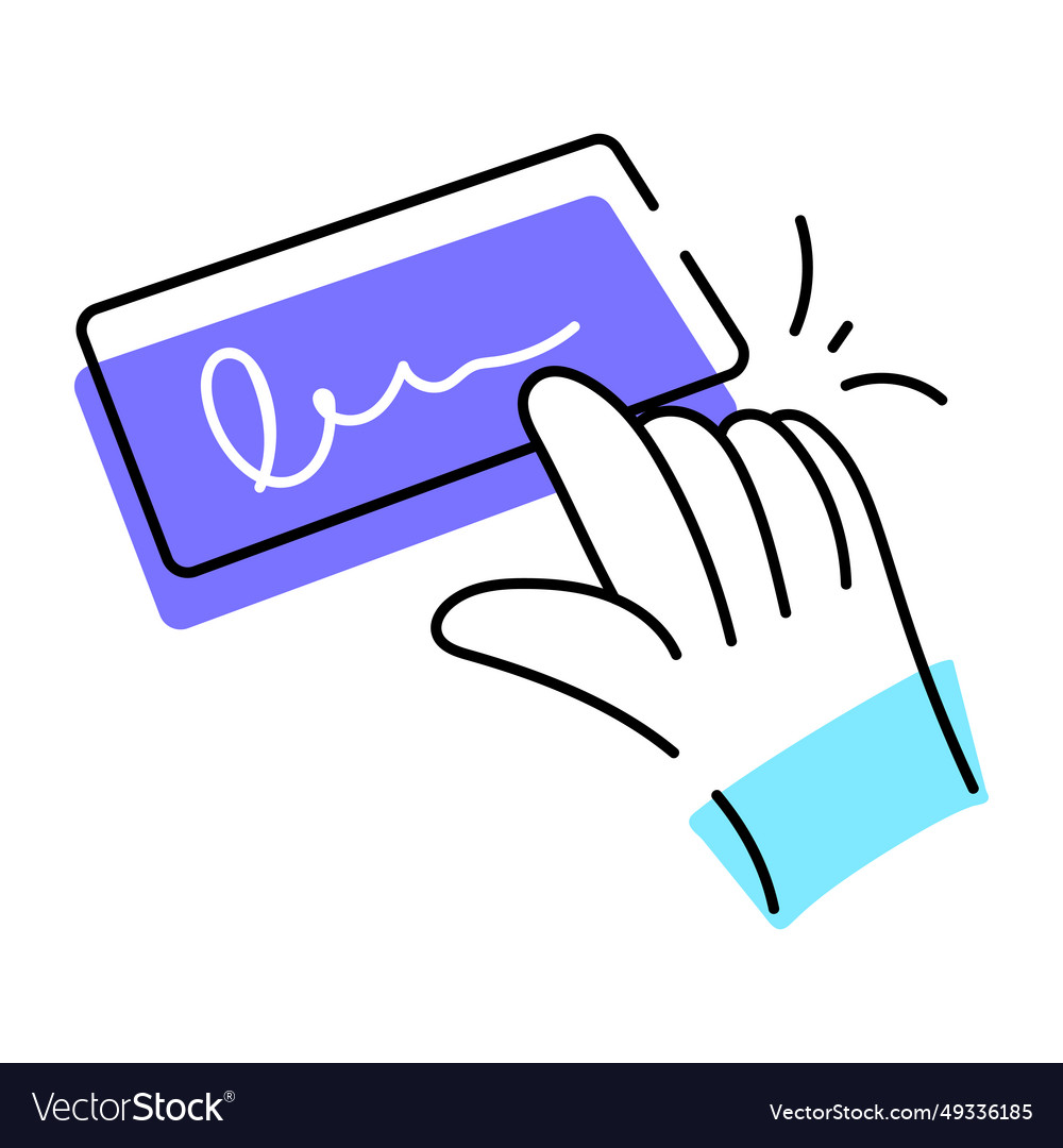 Get this doodle icon of button click