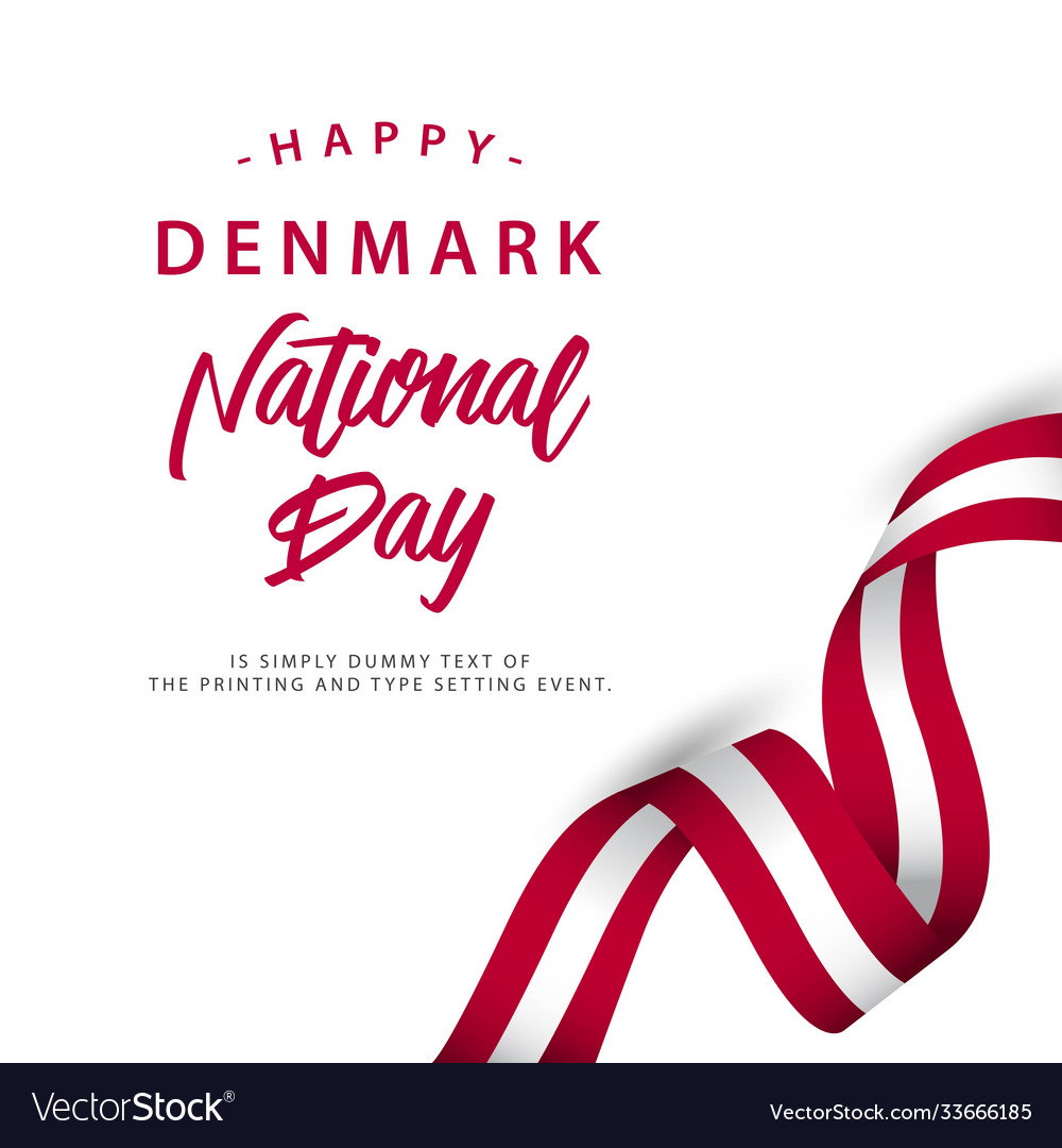 Happy denmark national day template design