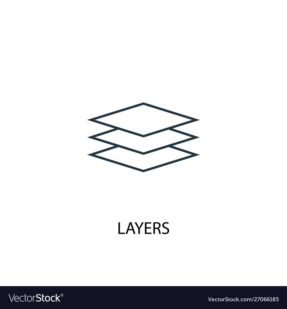 Layers concept line icon simple element