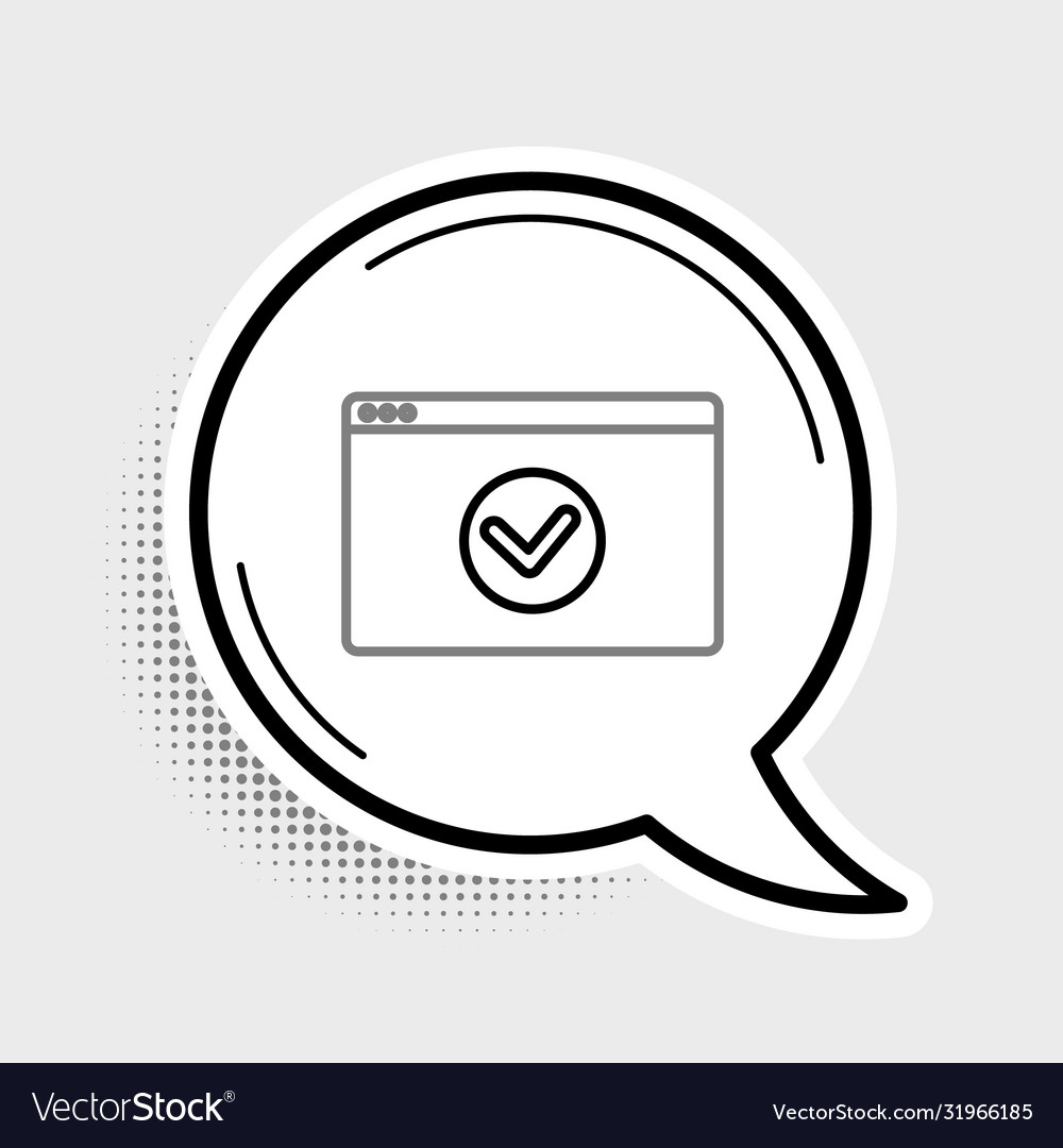 Line secure your site with https ssl icon vector image Line secure your site with https ssl icon
