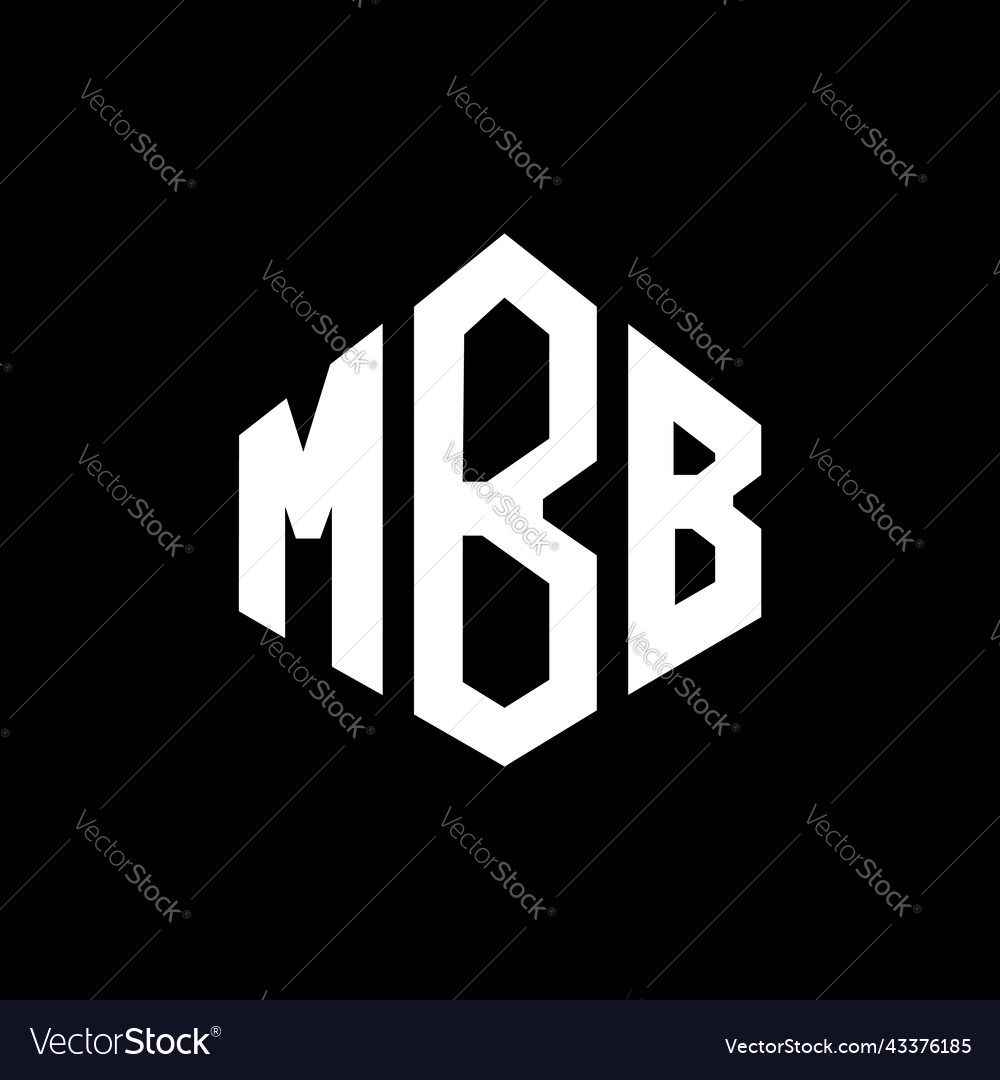 Mbb letter logo design with polygon shape