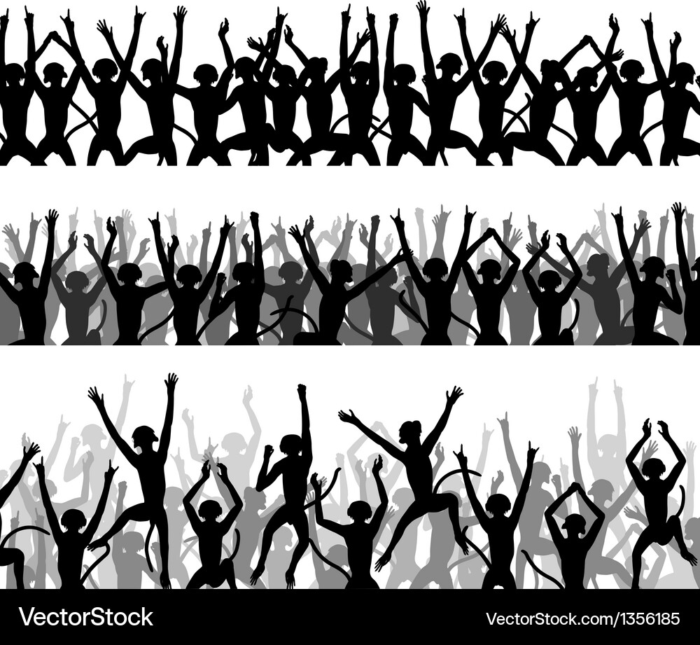 Monkey crowds Royalty Free Vector Image - VectorStock