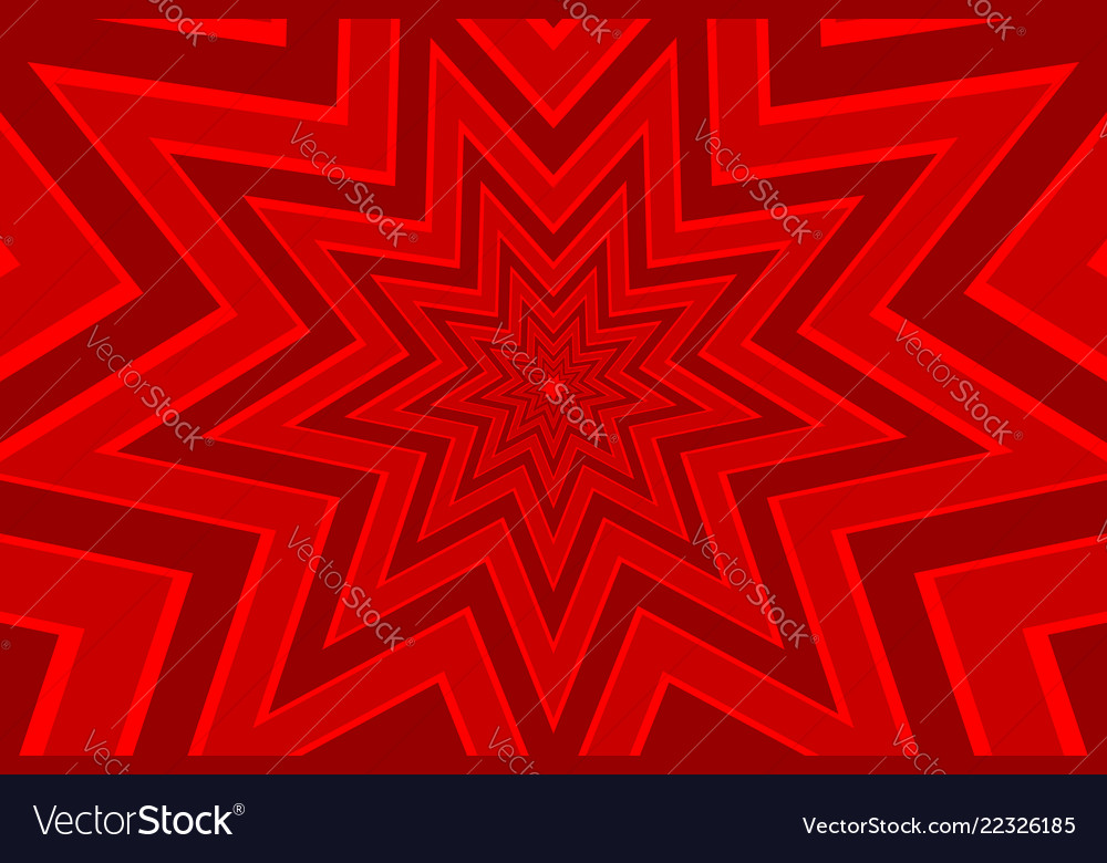 Nine pointed star red abstract background