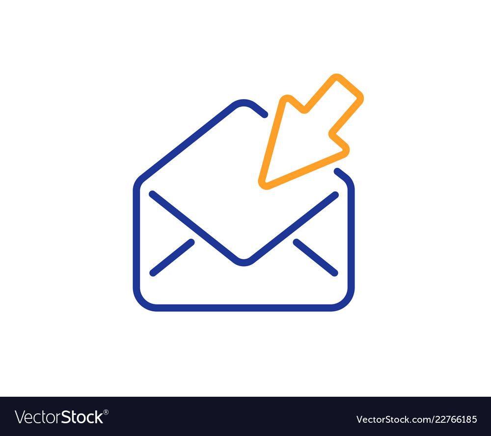 Open mail line icon view message correspondence Vector Image Open mail line icon view message correspondence
