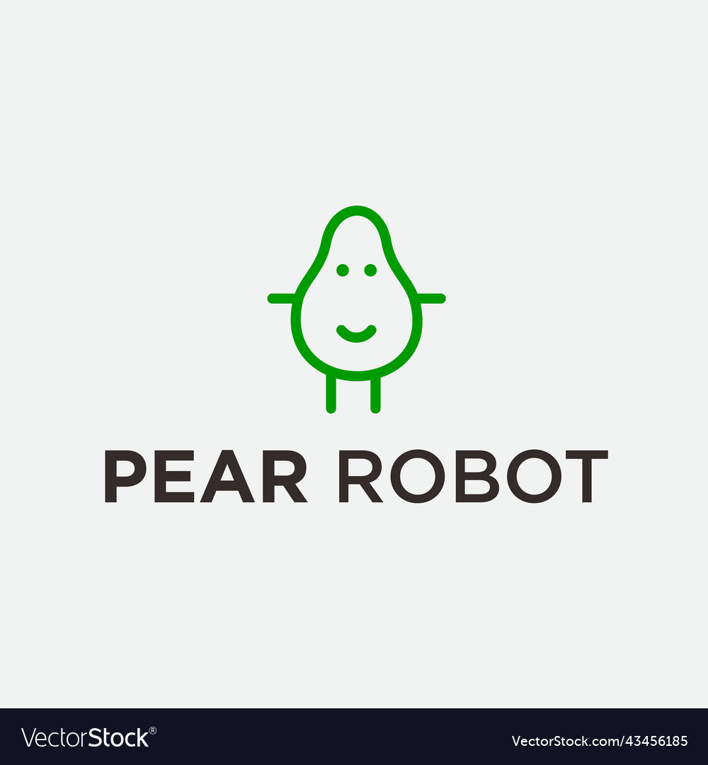 Robot pear logo design