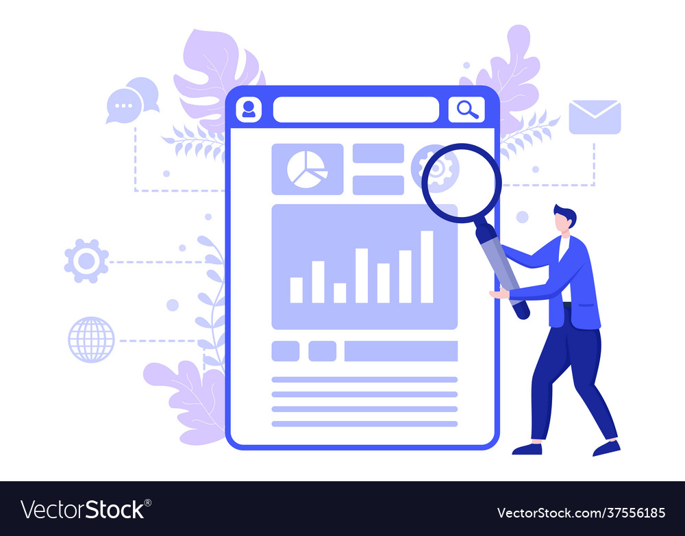Seo optimization to search engine app development vector image Seo optimization to search engine app development