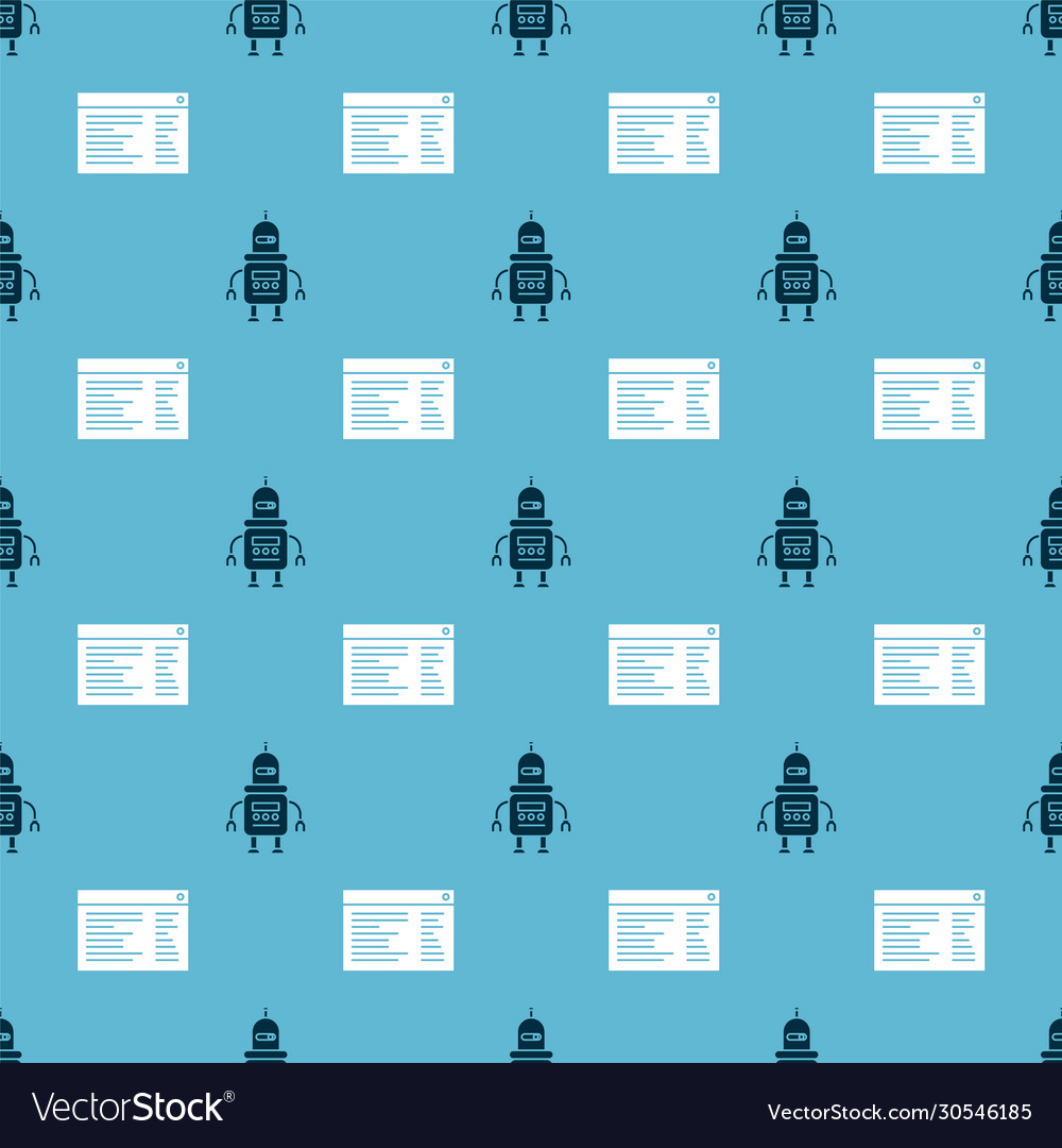 Roboter und Software Web-Entwickler Programmierung vector image Roboter und Software Web-Entwickler Programmierung