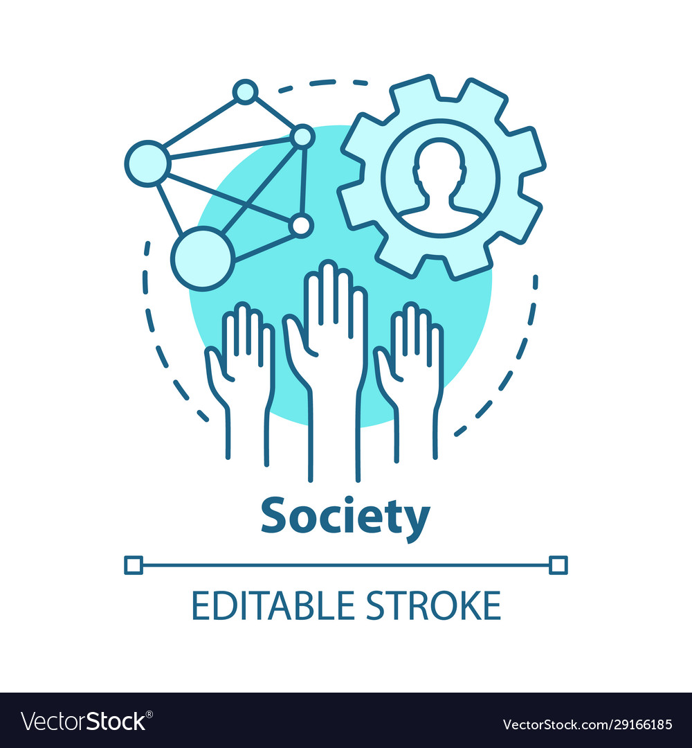 Society Concept Icon Community Social Integration Vector Image