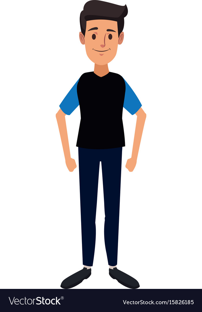 animated man standing