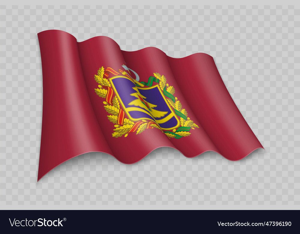 3d realistic waving flag of bryansk oblast