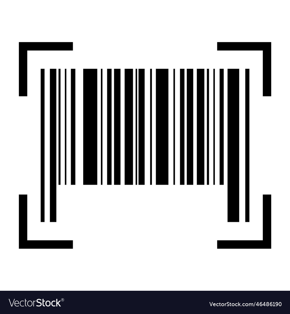 Barcode icon bar code for web flat design isolated vector image Barcode icon bar code for web flat design isolated