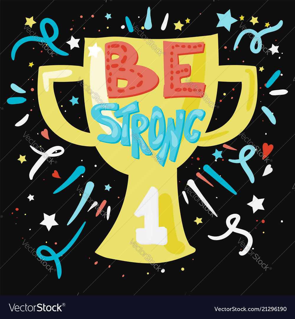 Seien Sie stark Schriftzug vector image Seien Sie stark Schriftzug