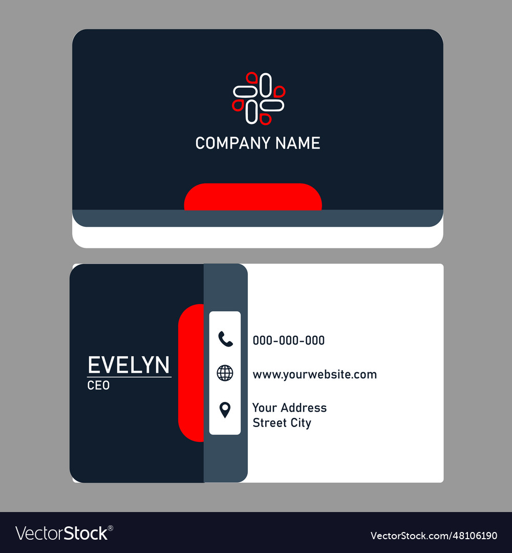 Business Card Design Royalty Free Vector Image