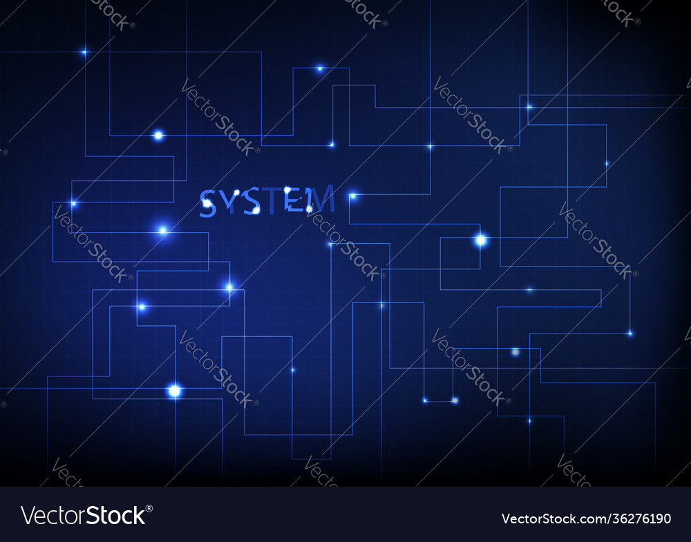 Digital technology abstract background system vector image Digital technology abstract background system