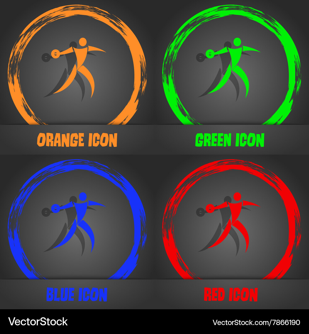 Discus thrower icon fashionable modern style Vector Image