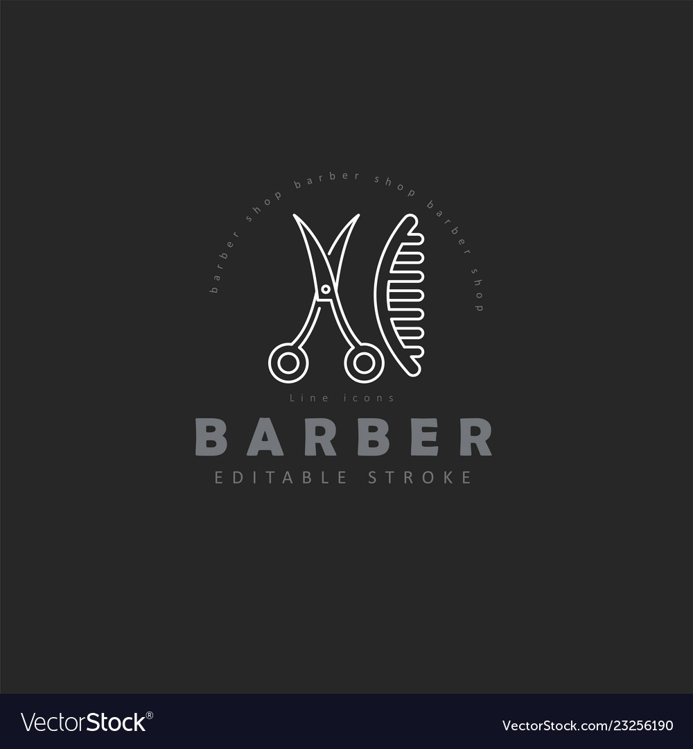 Icon and logo for barbershop beauty