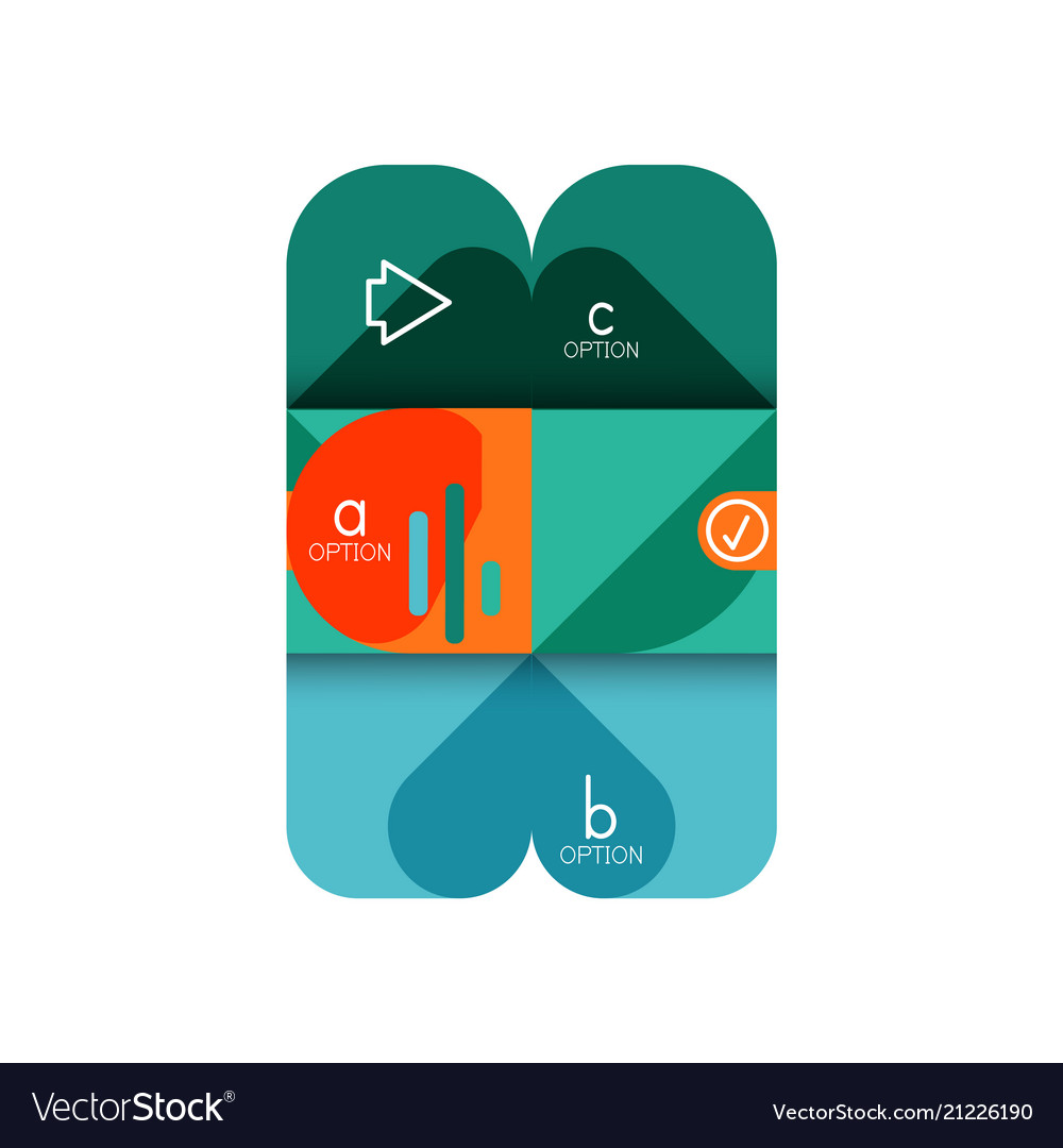 Infographics option and step by in rounded