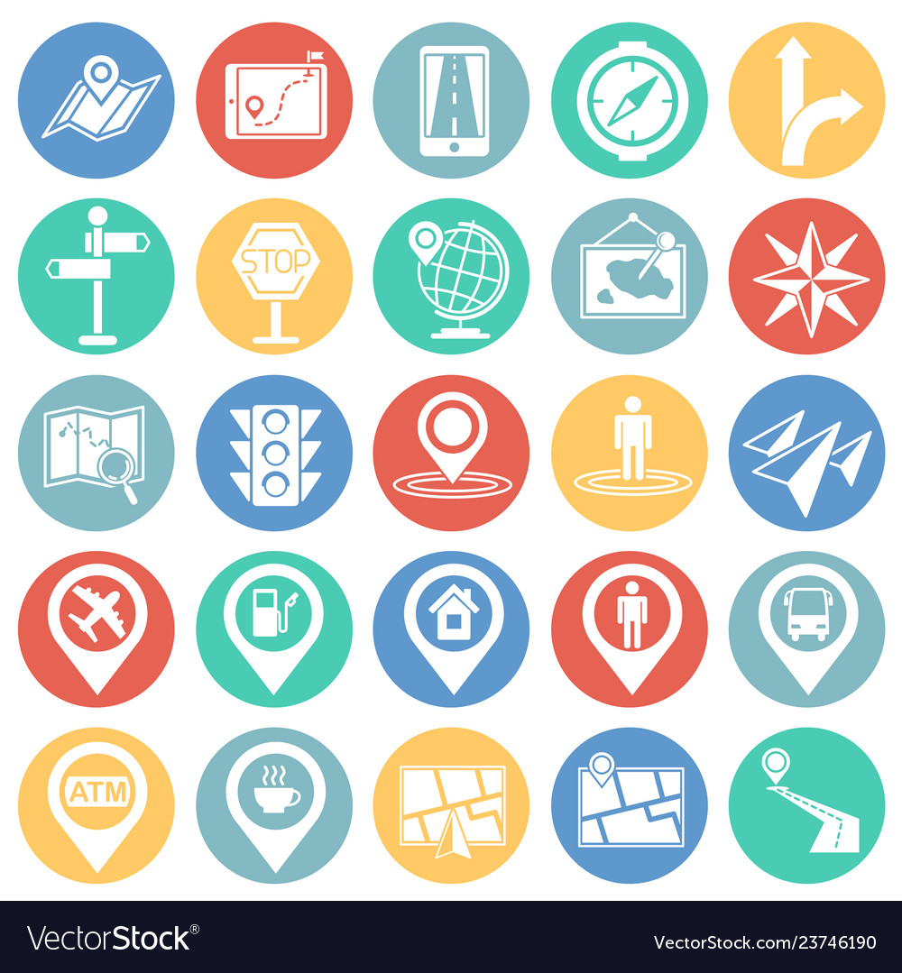 Navigation Icon Set - Circular