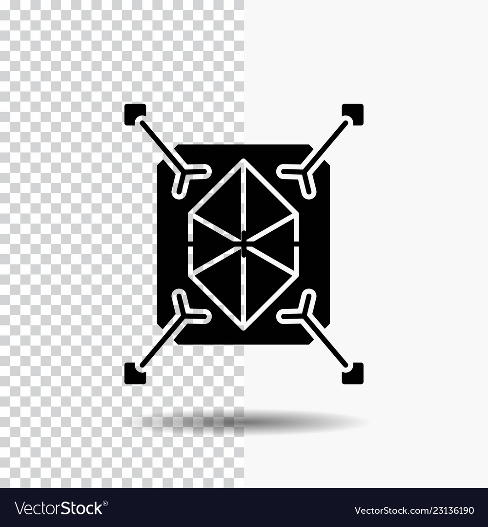 Object prototyping rapid structure 3d glyph icon vector image Object prototyping rapid structure 3d glyph icon