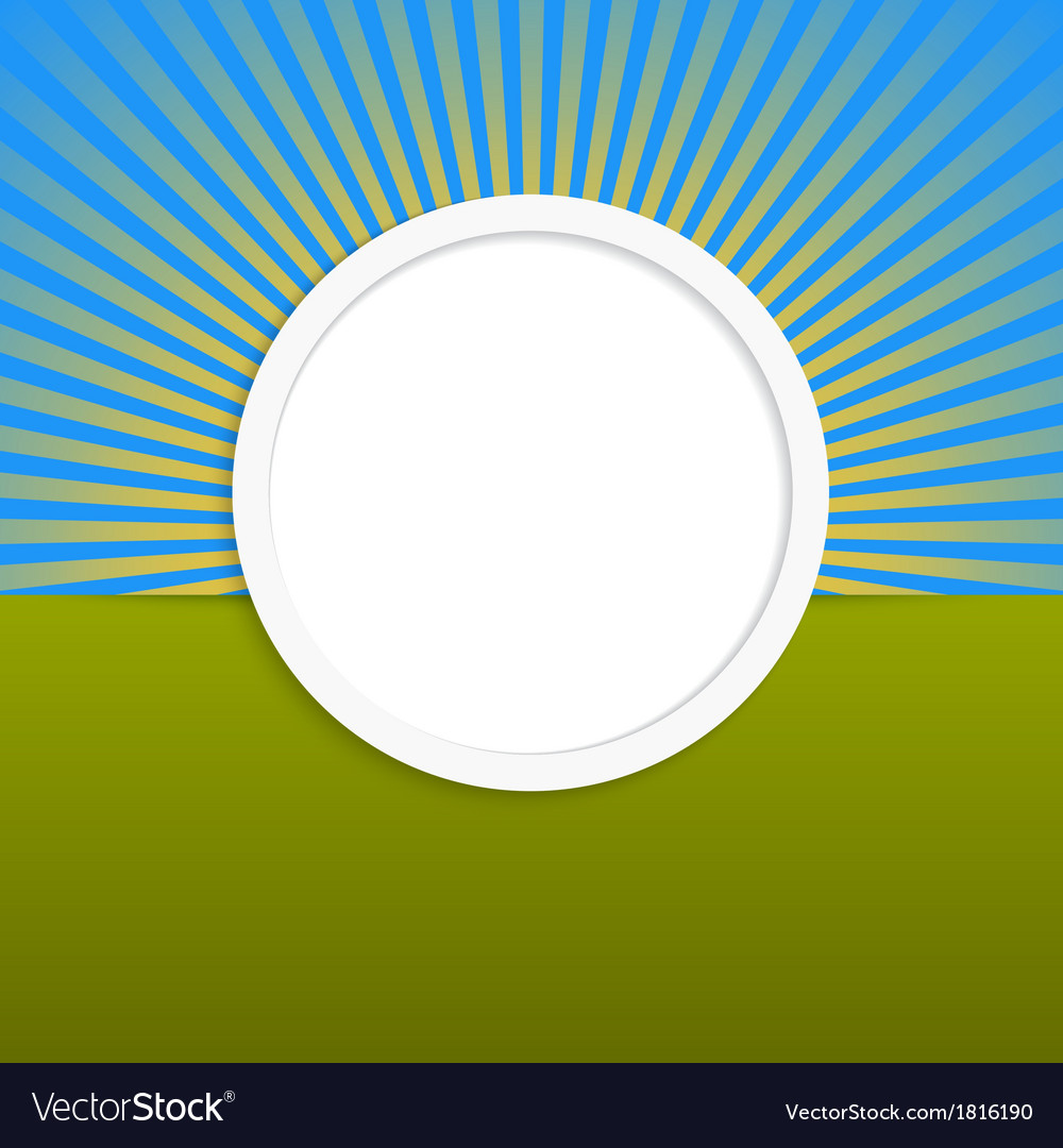 Round design element with rays
