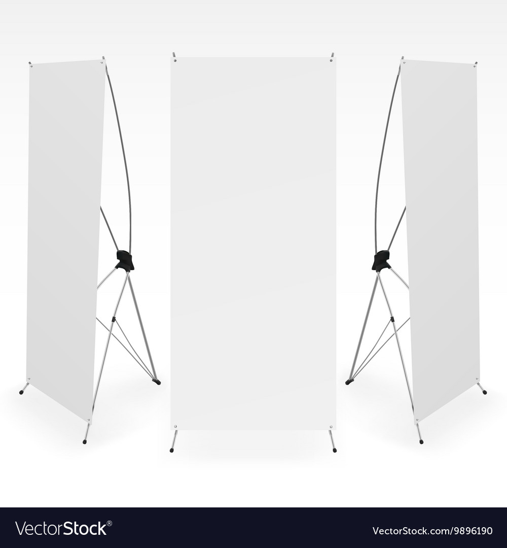 Set blank x-stand banners display template Vector Image