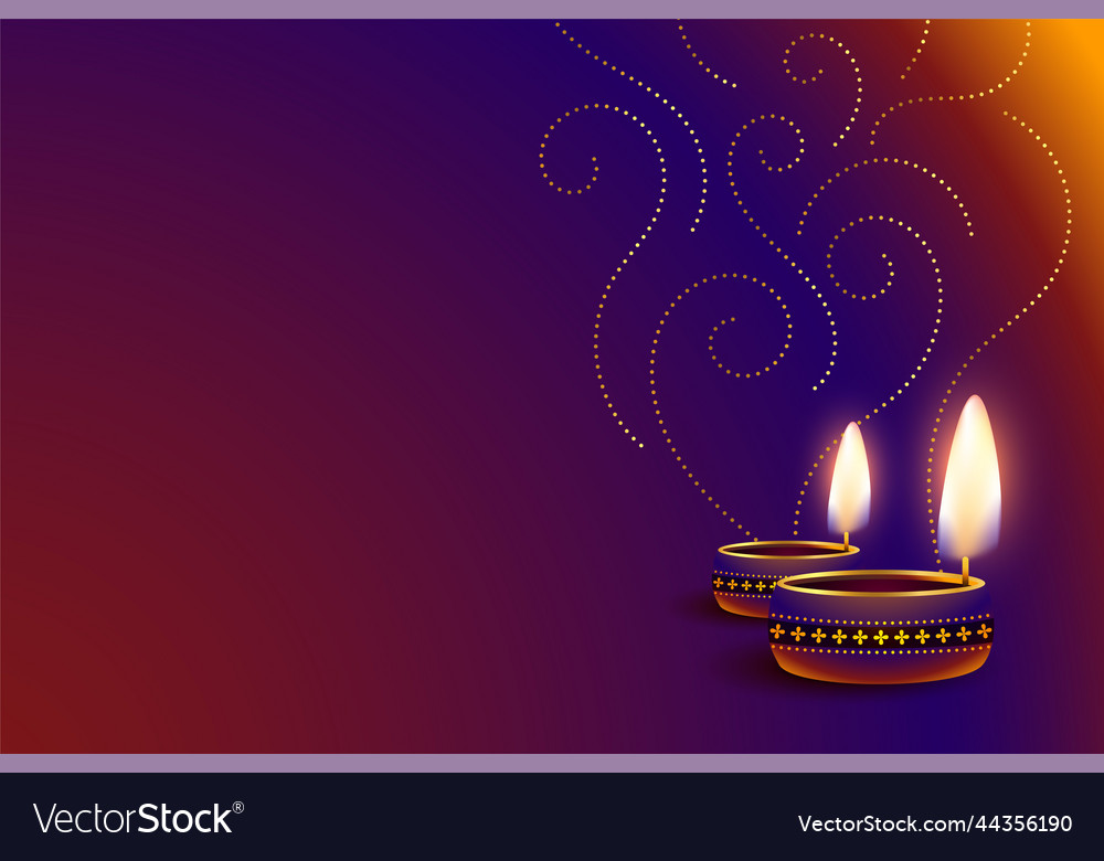 Shubh deepavali template in colorful background Vector Image