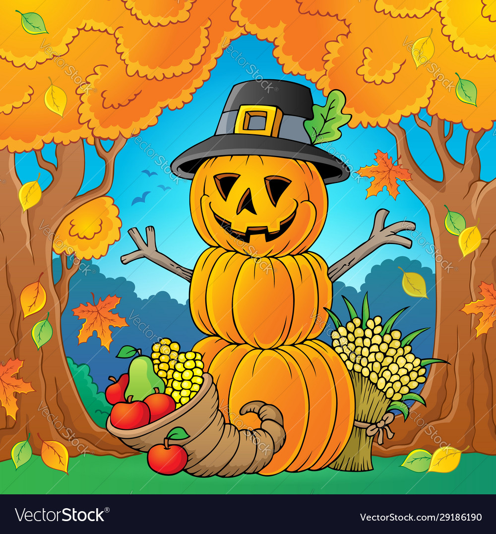 Thanksgiving Theme Image 8 Royalty Free Vector Image