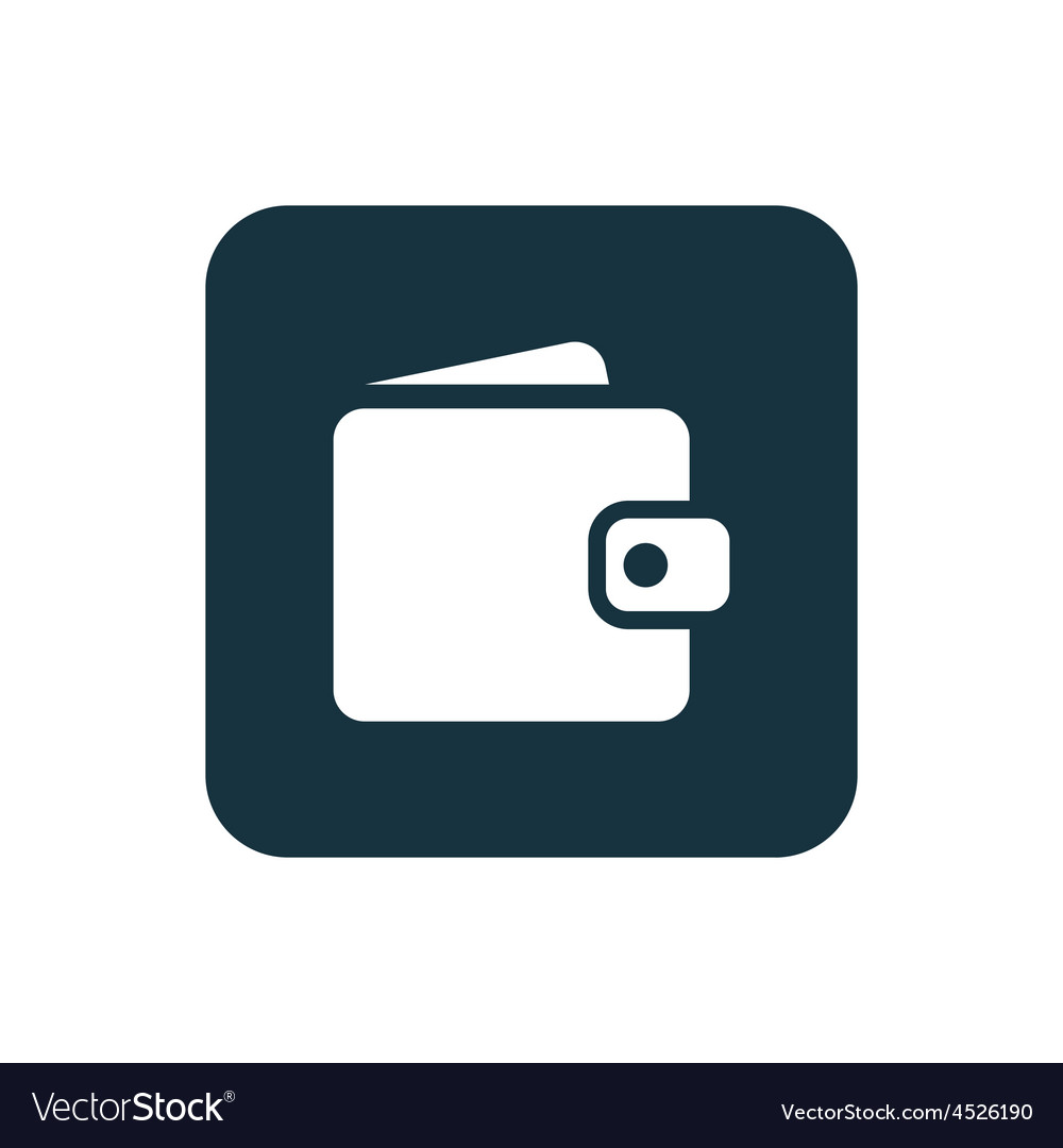 Wallet icon rounded squares button