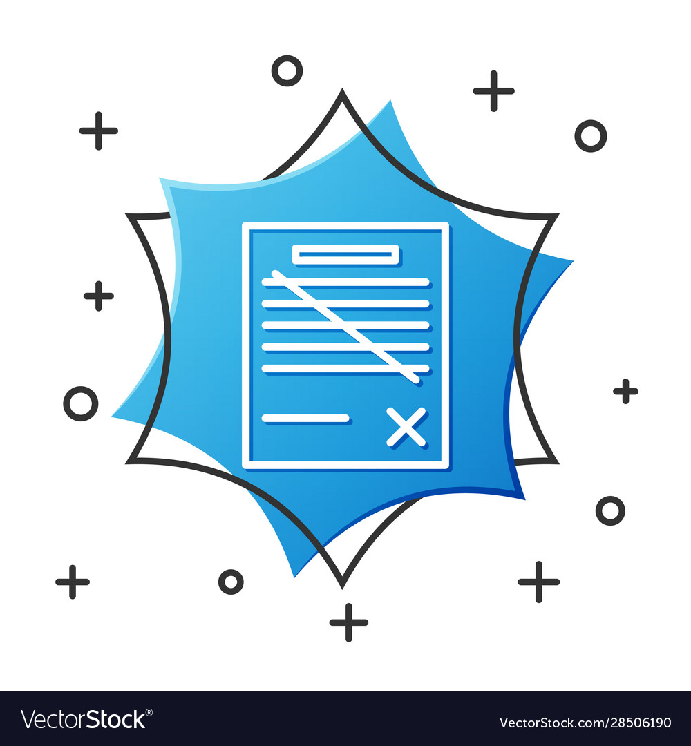White line delete file document icon isolated vector image White line delete file document icon isolated
