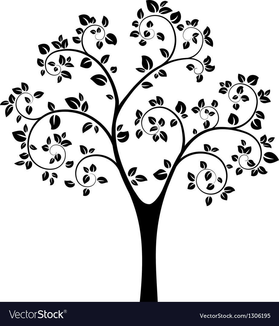  Black  tree  Royalty Free Vector  Image VectorStock