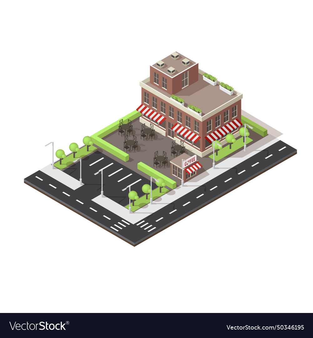 Cafe building isometric layout