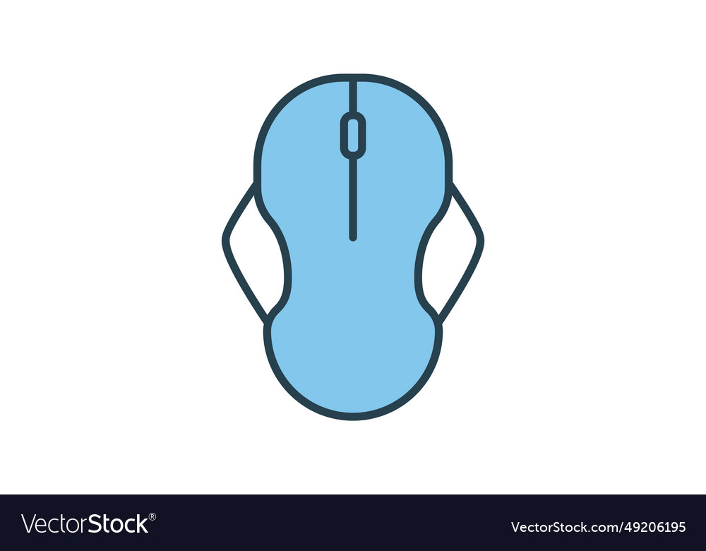 Computer mouse icon related to device vector image Computer mouse icon related to device
