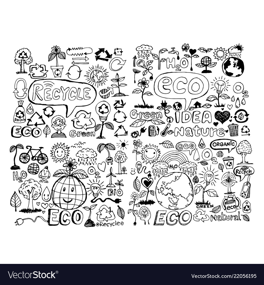Eco Doodle Icon Set