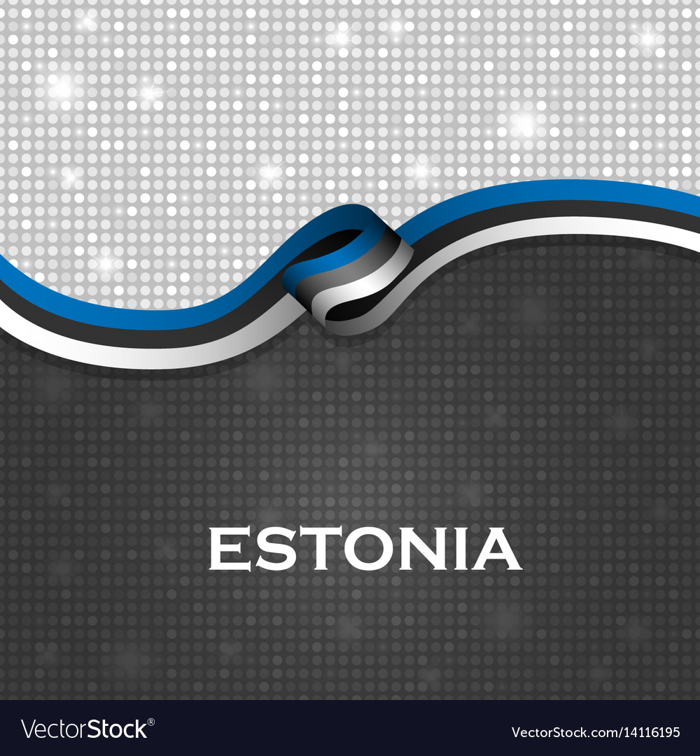Estonian Flag Ribbon Particle Effect
