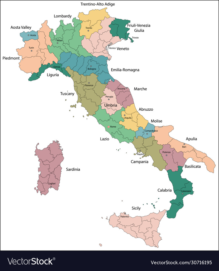 Italy is a unitary parliamentary republic Vector Image