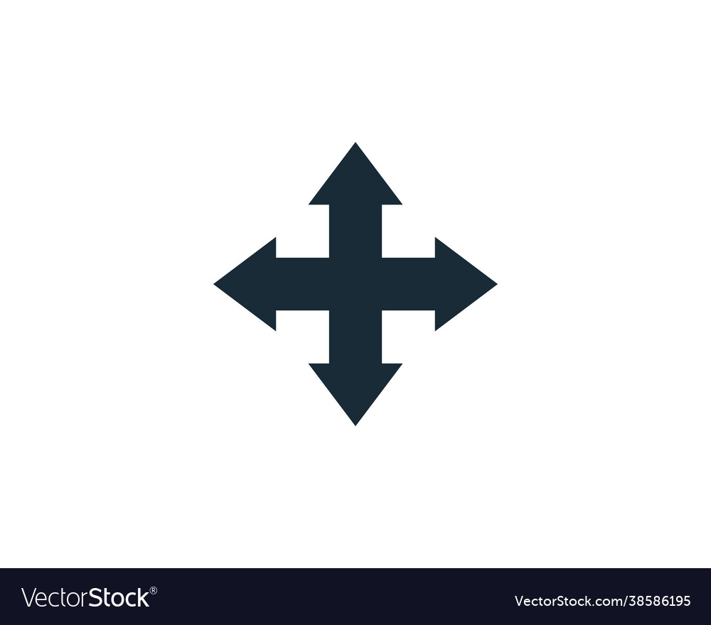 Navigation arrow icon design template elements vector image Navigation arrow icon design template elements