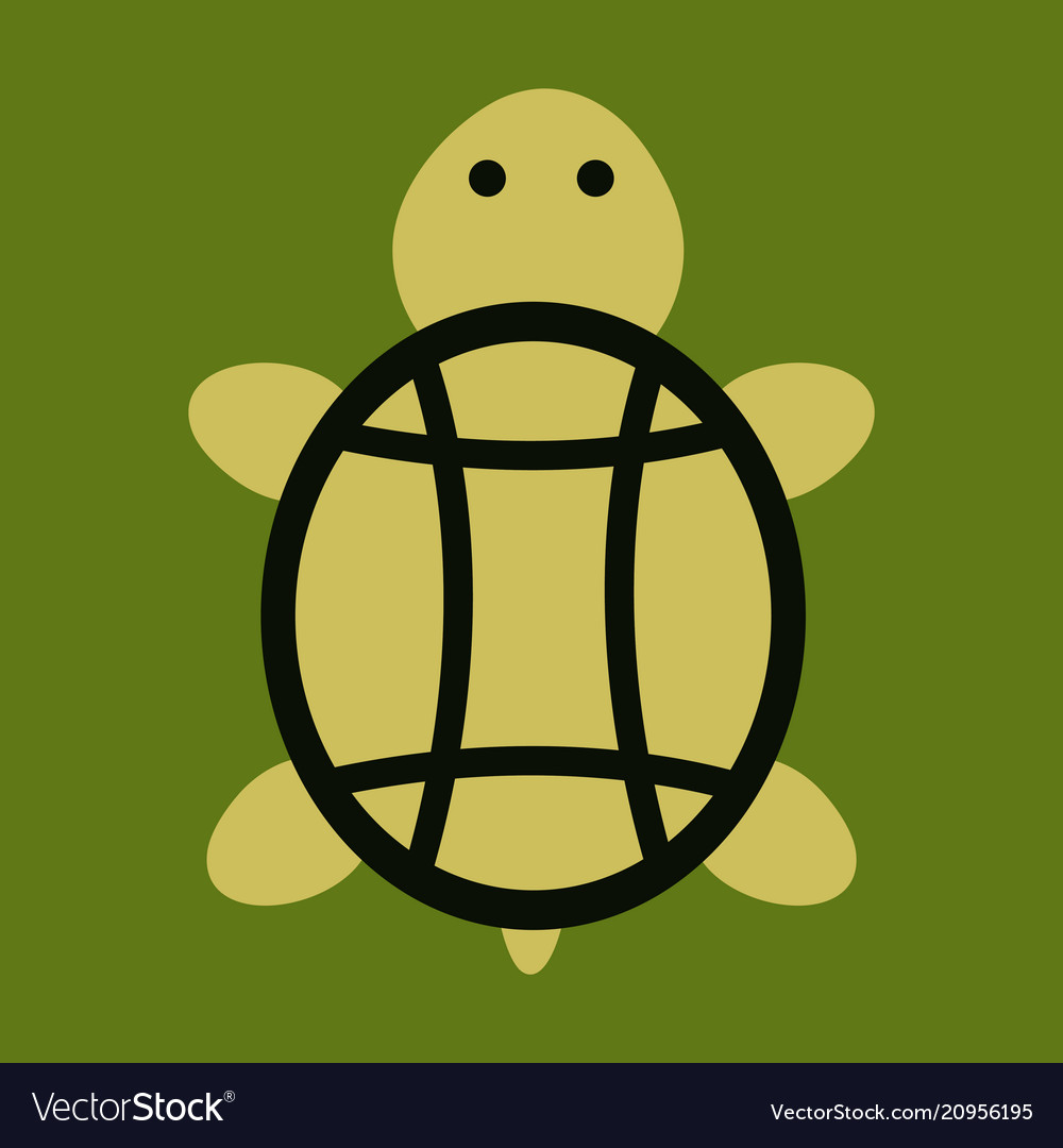 Sea turtle hand drawn isolated