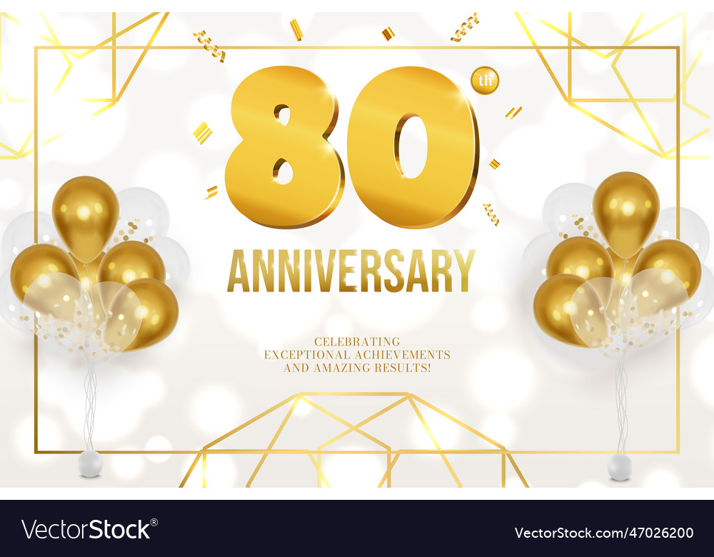 Anniversary celebration horizontal flyer golden