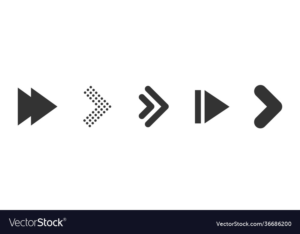 Arrows collection modern graphic direction signs Vector Image