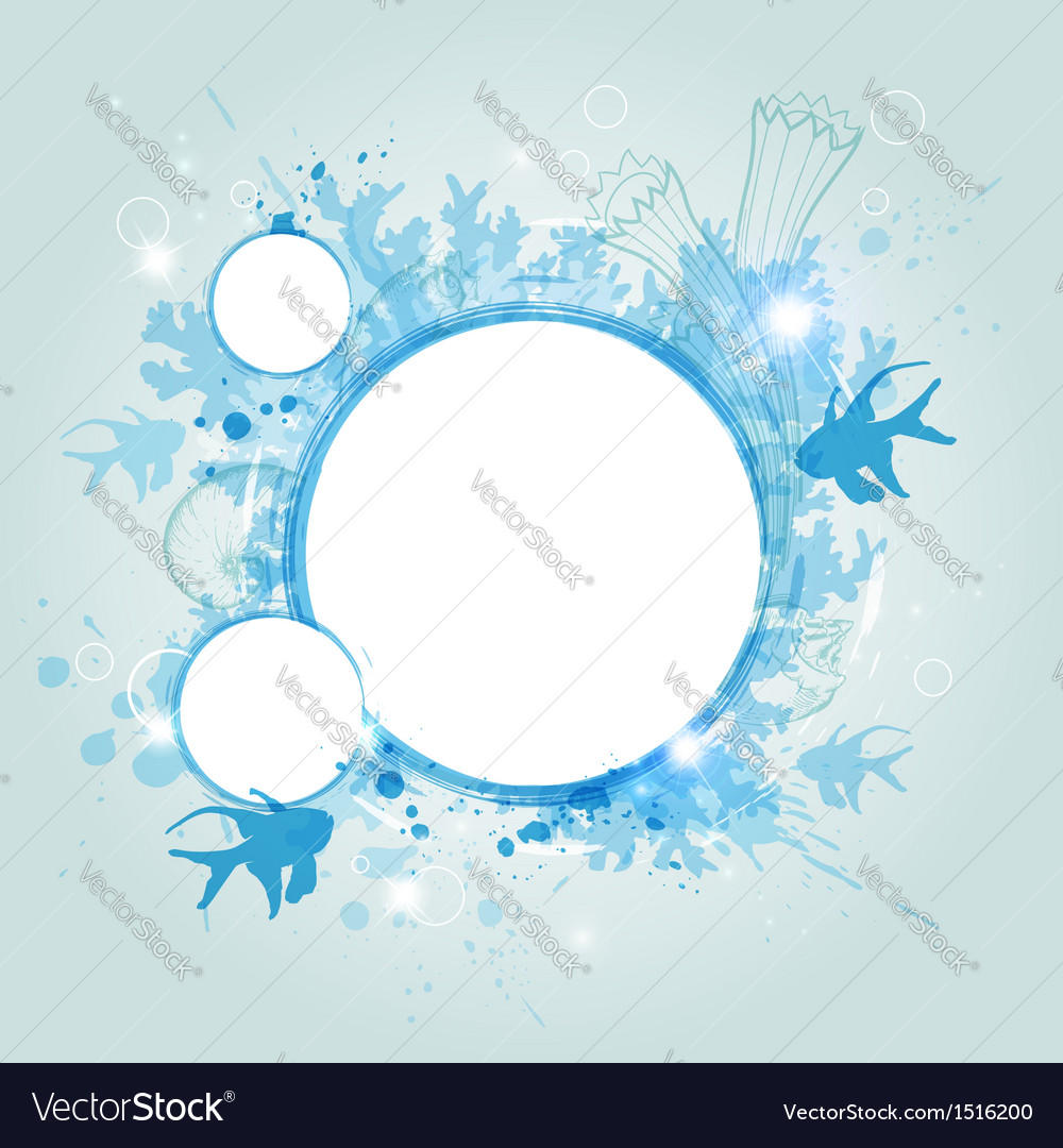 Banner With Coral And Fish Royalty Free Vector Image