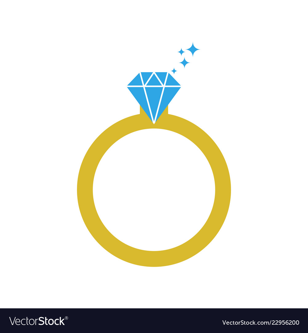 Diamond Ring Graphic Design Template Royalty Free Vector