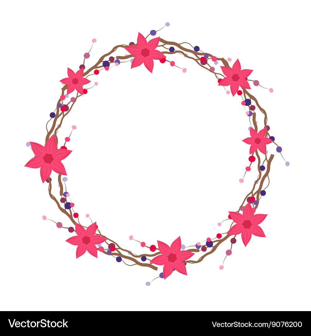 Flower frame Royalty Free Vector Image - VectorStock